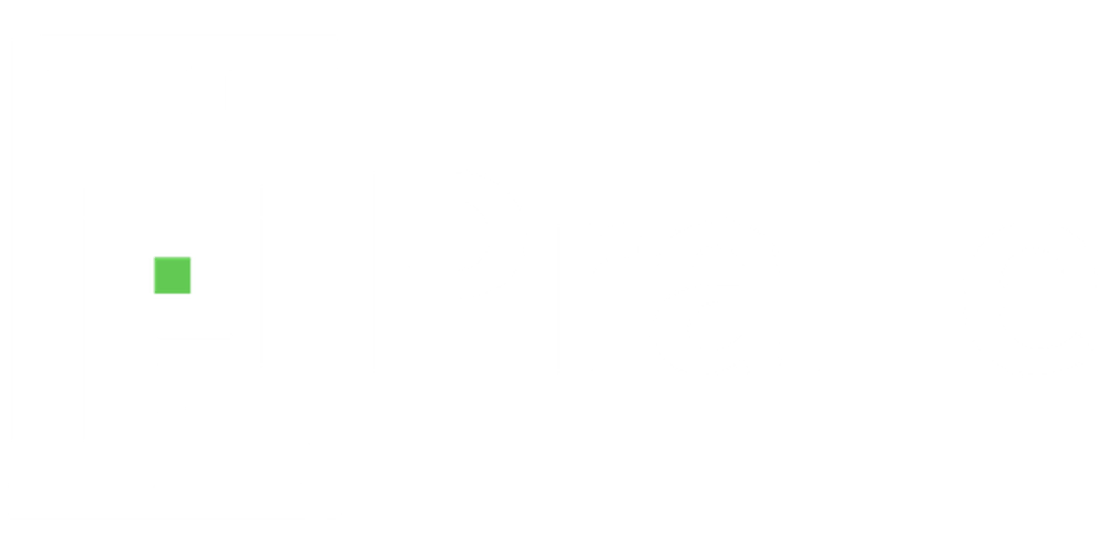 Logo von Pralle: Weißes Labyrinth mit einem grünen Quadrat in der Mitte auf grünem Hintergrund.